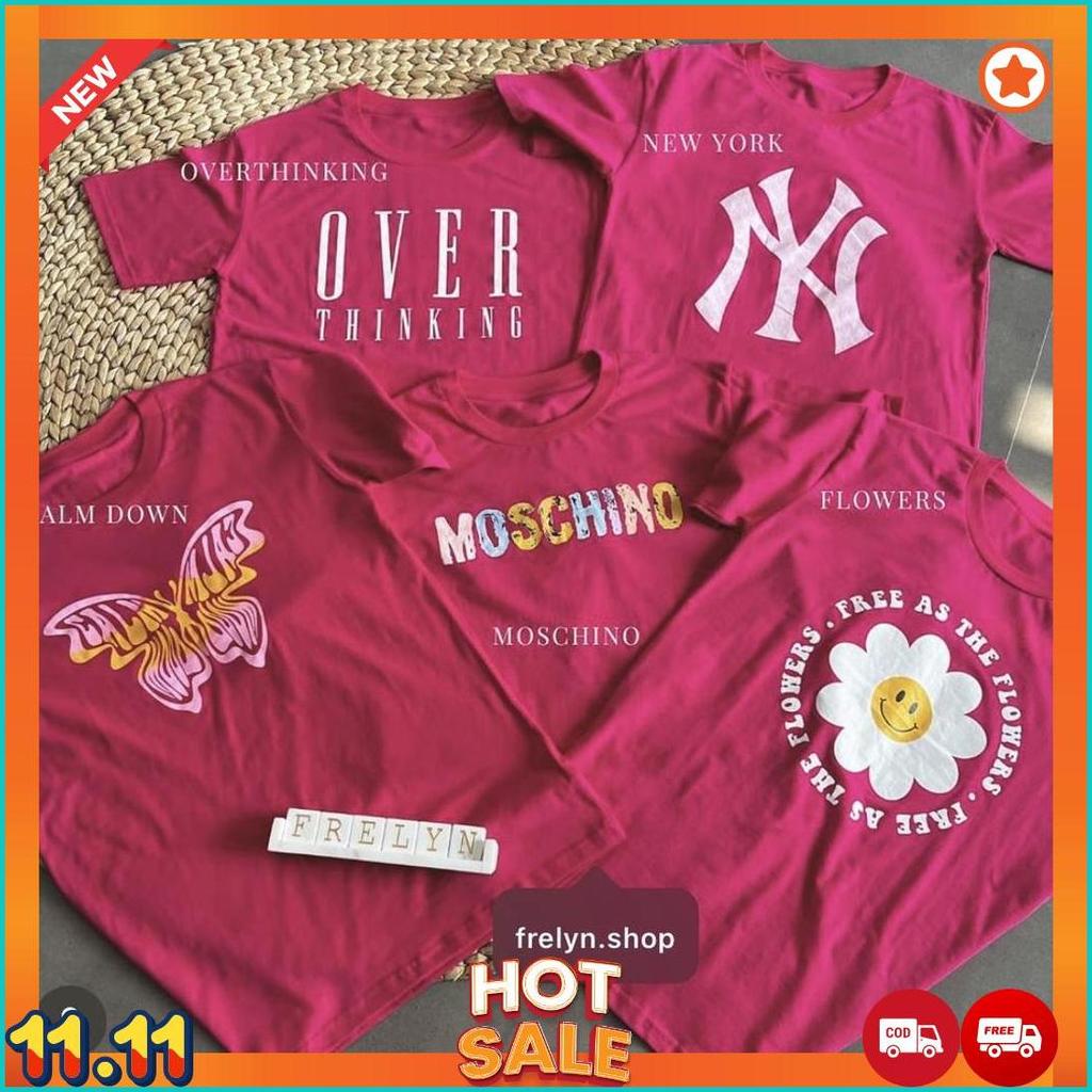 Fuschia Pink Fanta Collection L Baju Kaos Tshirt Tumblr Tee Oversize Jumbo Daisy Ny Cod