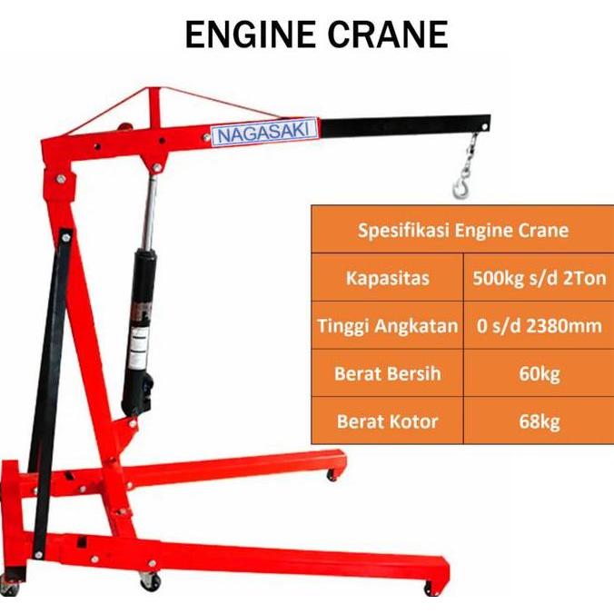 Murah Dutec Hydraulic Engine Crane Nagasaki Kapasitas 2 Ton