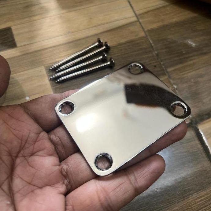 Plat Join Neck Gitar Original (Free Skrup) - Baut Join Neck Gitar - Ring Join Neck Gitar