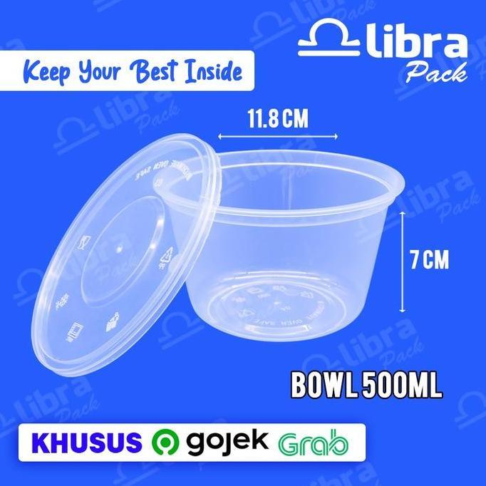 Thinwall Bowl 500Ml Mangkok Bulat Plastik 500 Ml Bowl Bulat Plastik Isi 500 Set