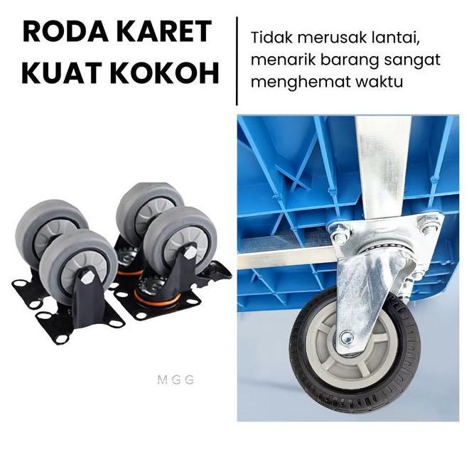 Mgg Furniture Troli Lipat Trolley Barang 500 Kg Kapasitas Beban Besi Baja List Roda Senyap Desain Pr