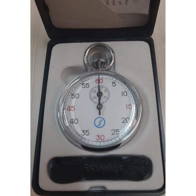 Stopwatch Analog Penghenti Waktu Dengan Skala Jarum Ganda Bahan Stainless Steel Ukuran 70x100x25mm D