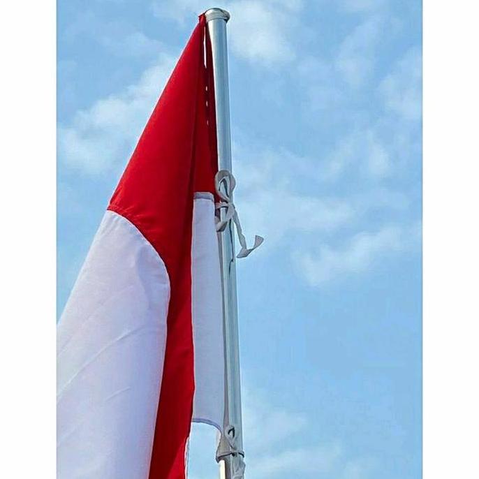 Tiang Bendera Stainless Steel 1" Panjanjang 3 Meter Tebal 0.6 17 Agustus Kemerdekaan Indonesia