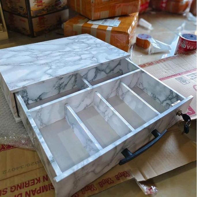 New- LACI SERBAGUNA SEKAT 6 LACI KASIR LACI BONUS KUNCI Furniture Kayu