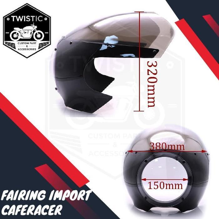 Fairing Windshield Visor Caferacer Universal 5.75 Inch Motor Custom W175 Xsr 155 Original Dan Terper