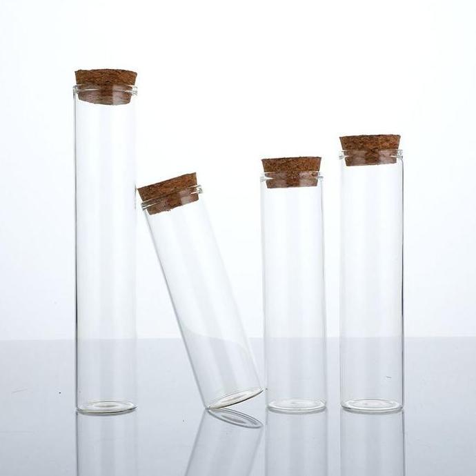 New- ZABIAN TABUNG REAKSI TUTUP KAYU TUBE KACA UNTUK SOUVENIR DEKORASI