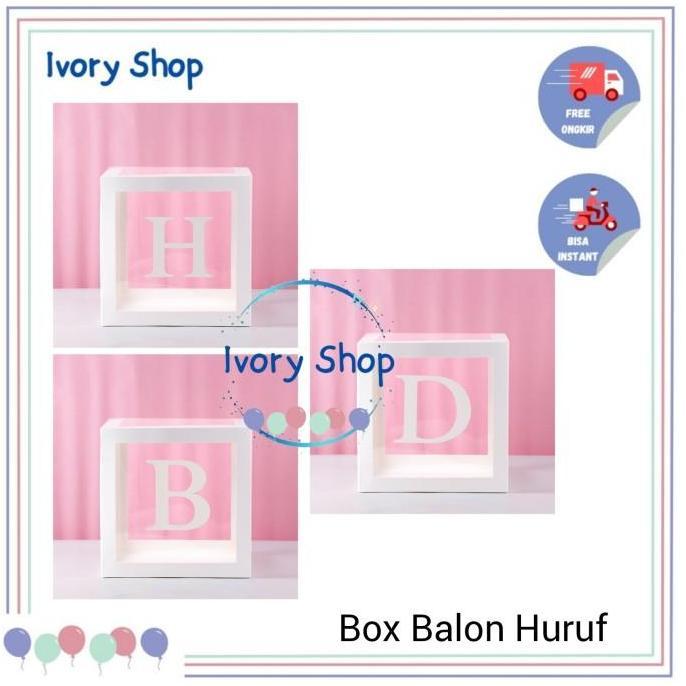 New- Box Balon Mika Transparant Satuan DIY Kotak Transparant