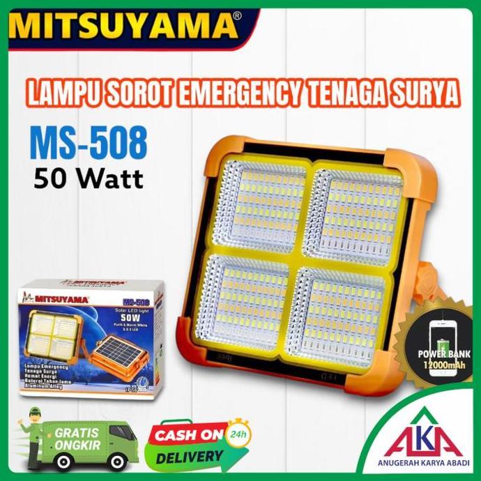 Lampu Sorot Tembak Emergency Solar Cell Multifungsi Mitsuyama MS 508