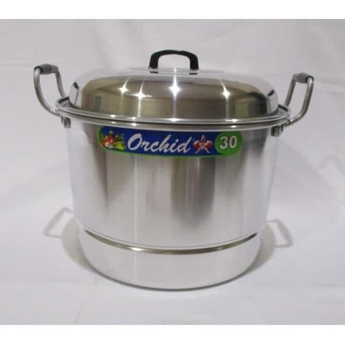 TERBARU - Panci Sarang Serbaguna Orchid - Panci Langseng Aluminium 30