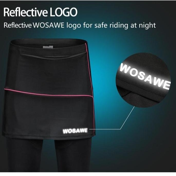 Promo Wosawe Women Celana Panjang Rok Sepeda Wanita Padding Muslim Muslimah Cod