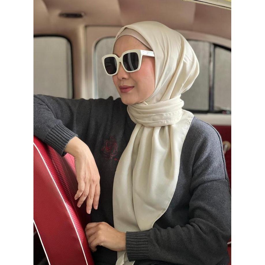 Promo Monel - Hijab / Kerudung Segi Empat - Basic Plain Scarf Cod