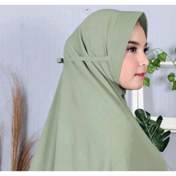 Promo Hijab Bergo Pet Crinkle Xl Mahala Hijab - Desain Modis & Ukuran Besar - Muslim Cod