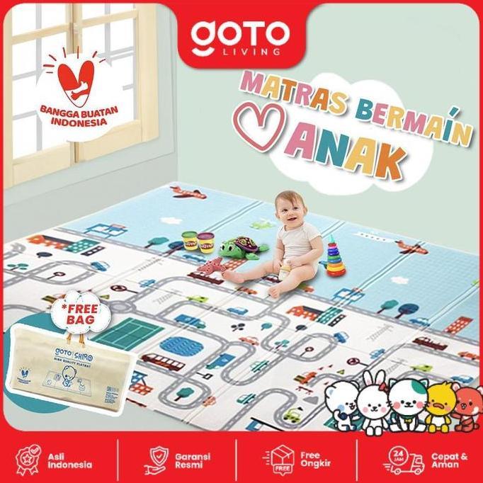 KAHFIZULPAKARR - GOTO SHIRO PLAYMAT BAYI MATRAS LIPAT ANAK TEBAL 18X2CM PLAYMATE KARPET BERMAIN