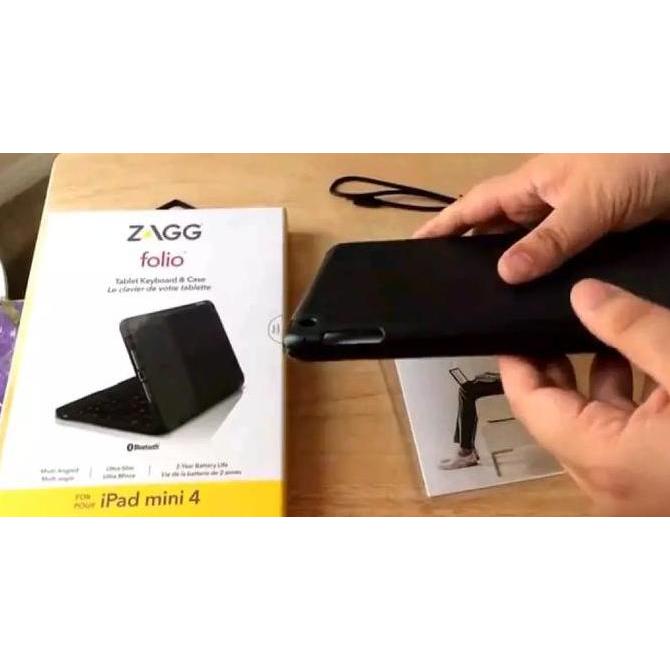 iPad Mini 4 ZAGG Ultra Slim Bluetooth FOLIO Keyboard And Case Terlaris