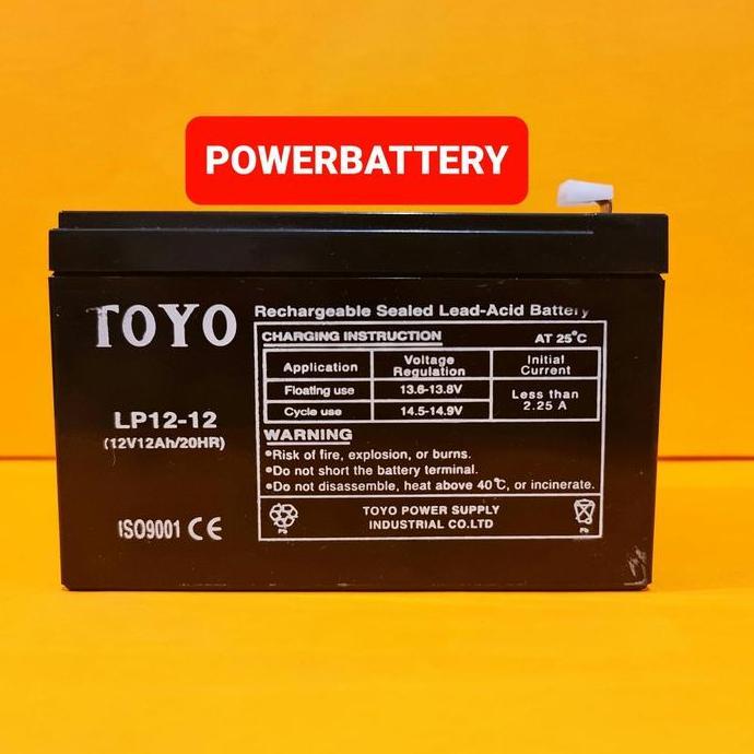 Promo Aki kering Toyo LP12-12 | 12V 12Ah / 20HR Diskon