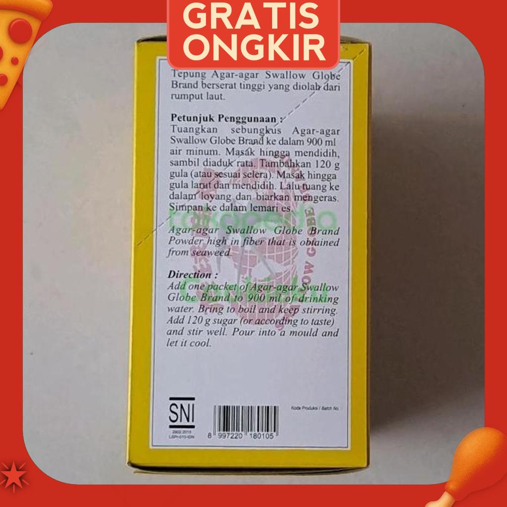 Agar Agar Swallow Globe Plain Putih 1 Dus