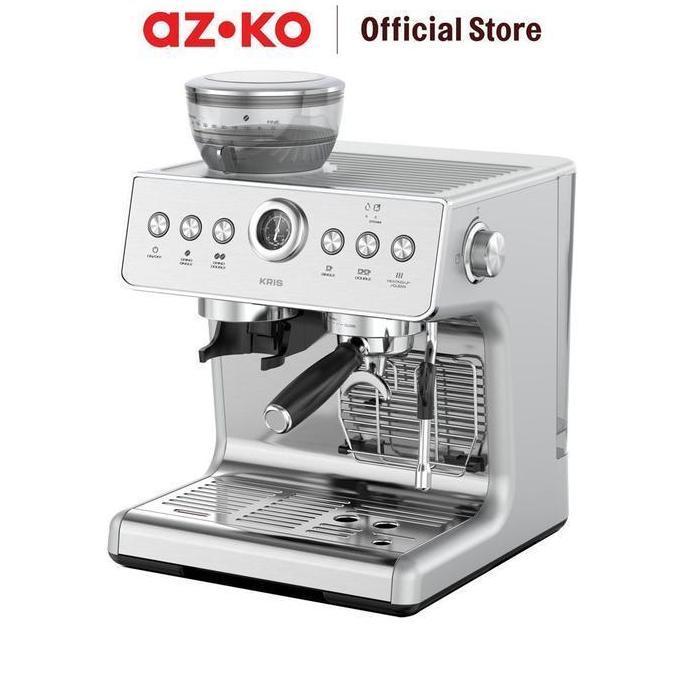 Terlaris Azko Kris 3 Ltr Espresso Coffee Maker 20 Bar - Silver Mesin Kopi Espresso Machine Alat Pemb