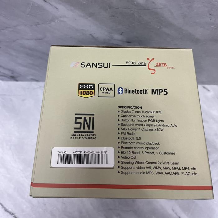 Headunit Sansui Double Din Deckless 7Inch Tv Mobil Carplay Mp5 Original Dan Terpercaya