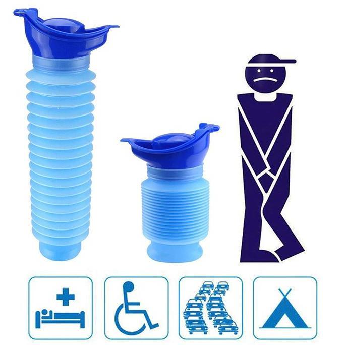 Pispot Portable Travel Pria Wanita Dewasa Anak-Anak Botol Tempat Pipis Lipat