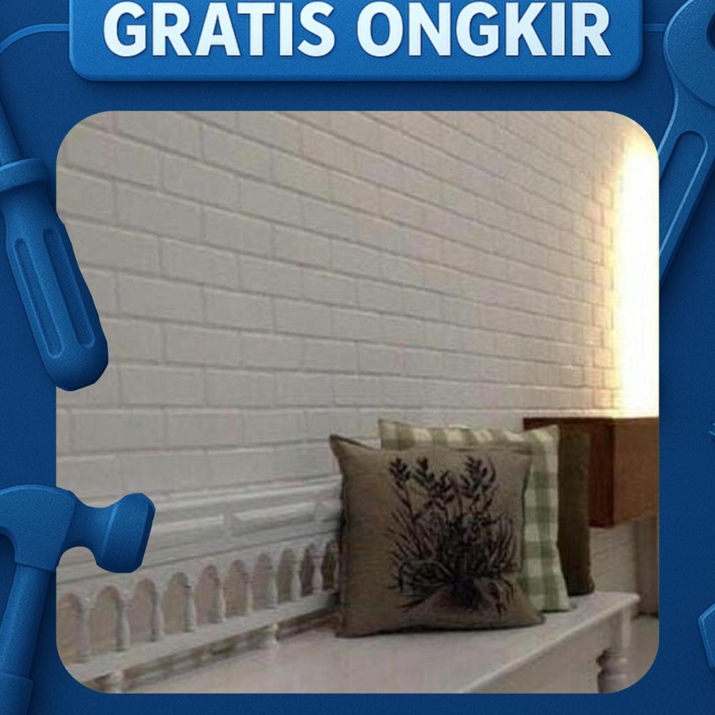 Keramik Bata Putih Tempel Kualitas Super Dengan Bevel