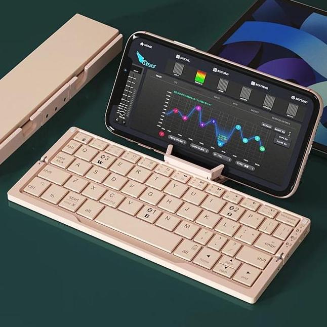 Keyboard Lipat Panjang Bluetooth Wireless Keyboard Lipat Panjang With Phone Holder Keyboard Lipat Pa