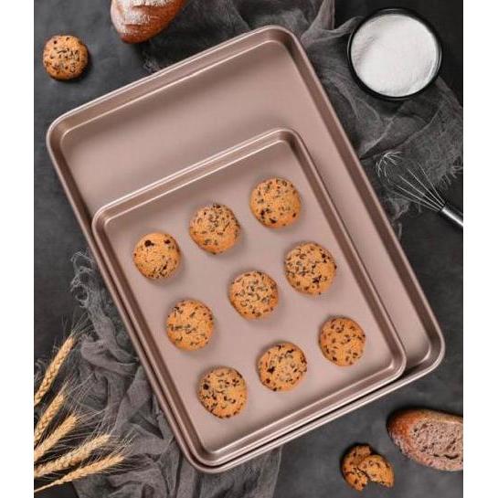 Loyang Premium Persegi Panjang Loyang Bolu Gulung Rose Gold Rendah