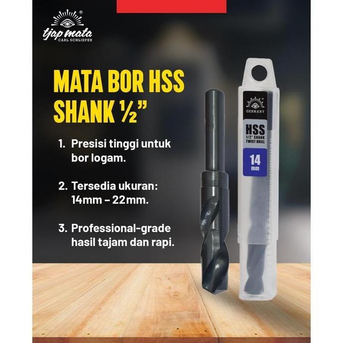 Sale Tjap Mata Mata Bor Besi / Drill Bits Hss Reduced Shank - 14 Mm