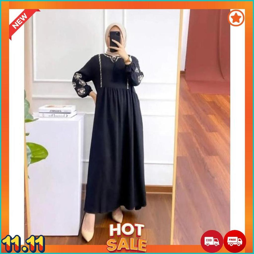 BORDERI GAMIS BORDIR ASLI MAXY DRESS SHAKILA PREMIUM [G1]