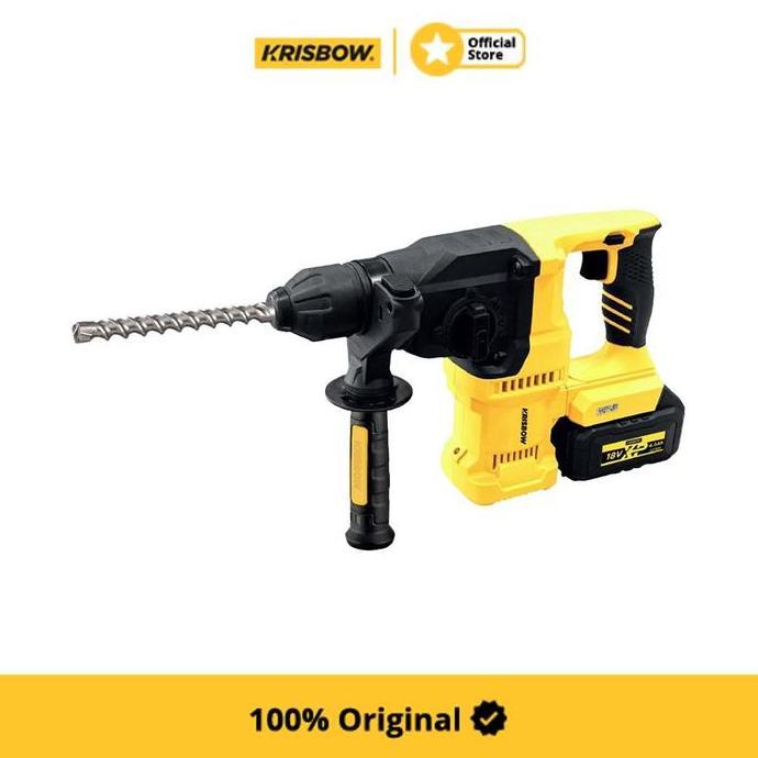 Terlaris Krisbow Bor Listrik Rotary Hammer Cordless 26 Mm Ircrh26 - Kuning Bor Listrik Cordless Hamm
