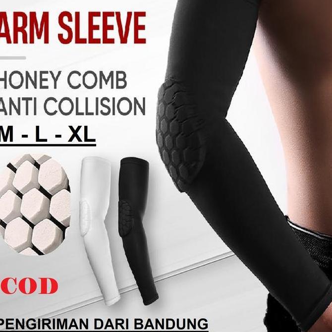 Manset Deker Bantalan Pelindung Siku Sikut Tangan Olahraga Basket Volly