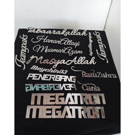 New- emblem custom timbul motor/mobil stainlesstell