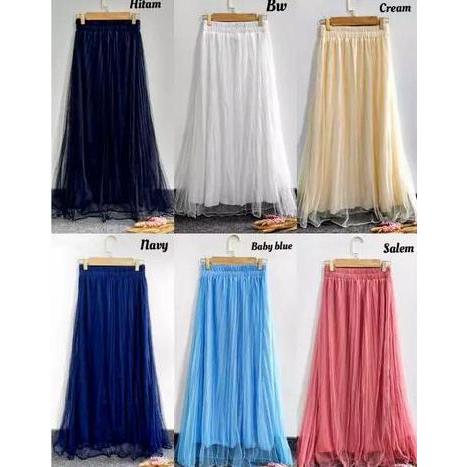 Rok Plisket Tutu Long Skirt korean Style | Rok Tile Wanita Terbaru |  Rok  TUTU  Terkini  | Bawahan 