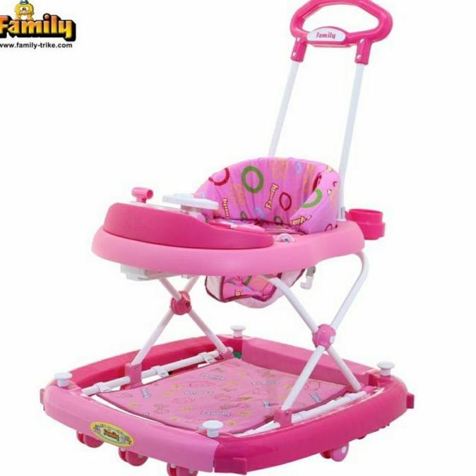 Baby Walker Family 2121 roda belajar jalan bayi pink dan biru