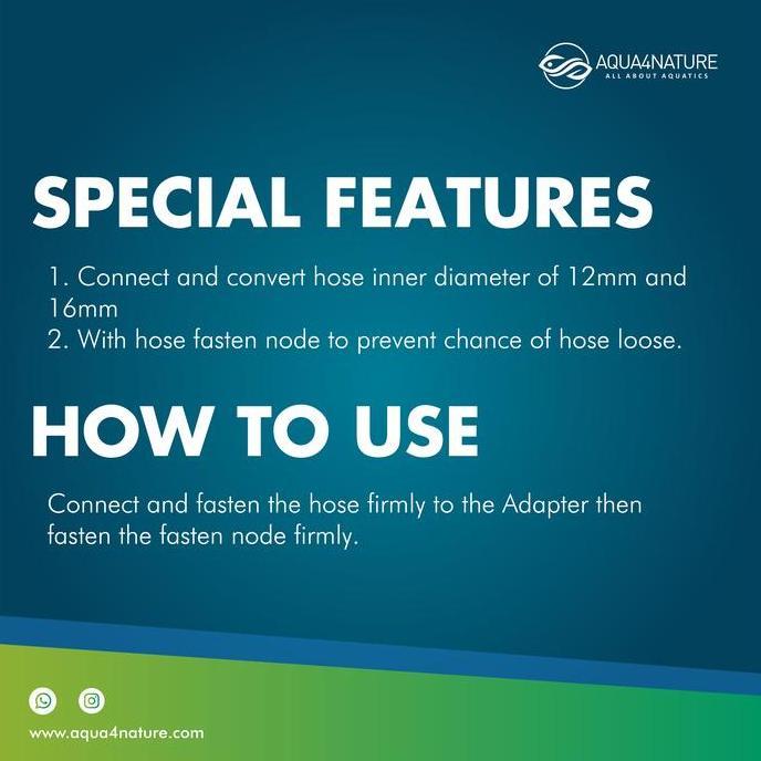 Hose Adapter 12mm/16mm