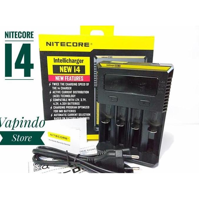 Nitecore i4 Charger Original 18650 4 Slot Intellicharger