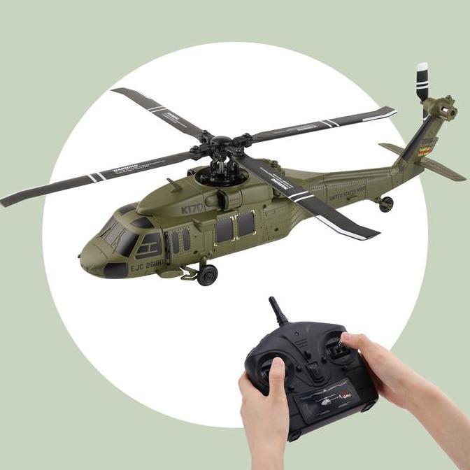 rebapin - wltoys rc helicopter 4 channel 6-axis gyroscope mainan remote control