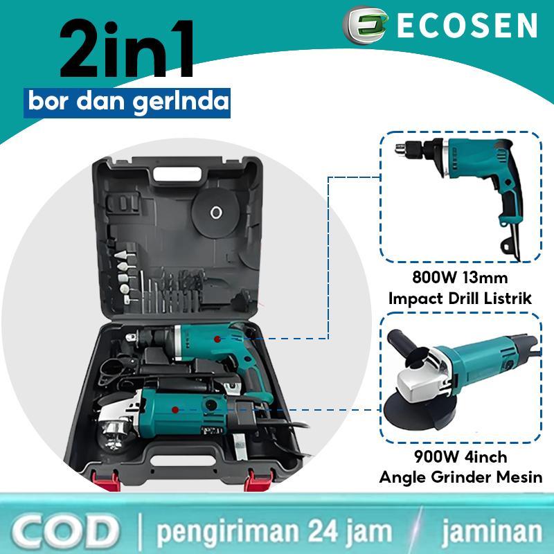 2 In 1Bor Dan Gerinda Mesin Bor Listrik Gerinda Dan Bor Dapat Box Paket Lengkap Gerinda