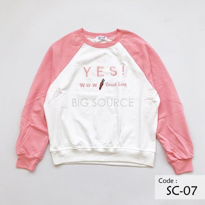 Kaos Lengan Panjang Sweater Wanita Cewek Dewasa Remaja Import Gambar 2