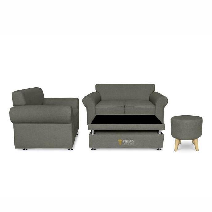 Terlaris Sofa Ikea (2.1 Seat) + Meja + Sofa Stool