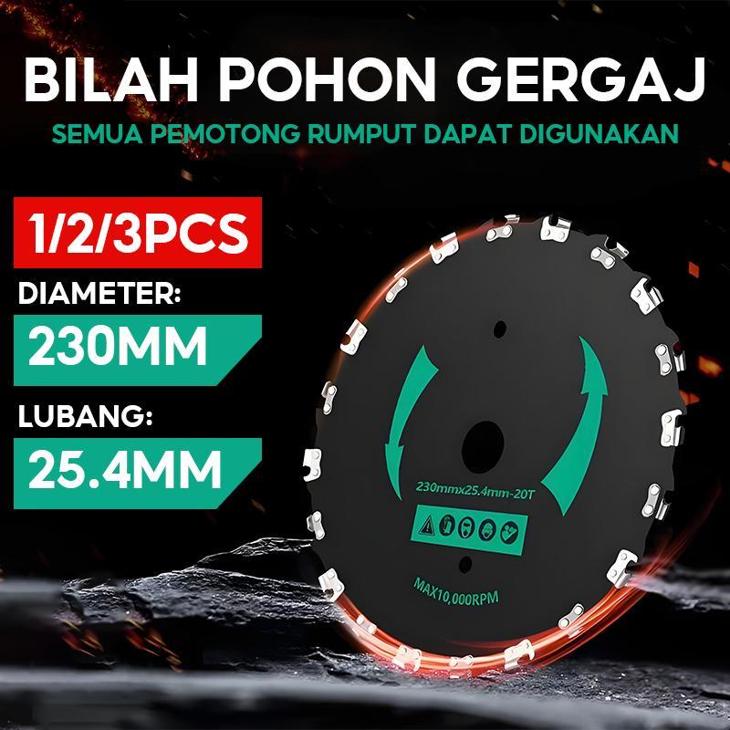 Bilah Mesin Pemotong Rumput Menebal Bilah Gergaji Rantai Melingkar Baja Mangan/Pedang Logam/ Bilah G