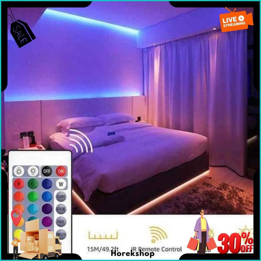 [Waterproof] Lampu Led Strip Rgb 16 Warna Lampu Kamar Neon Tiktok Cod