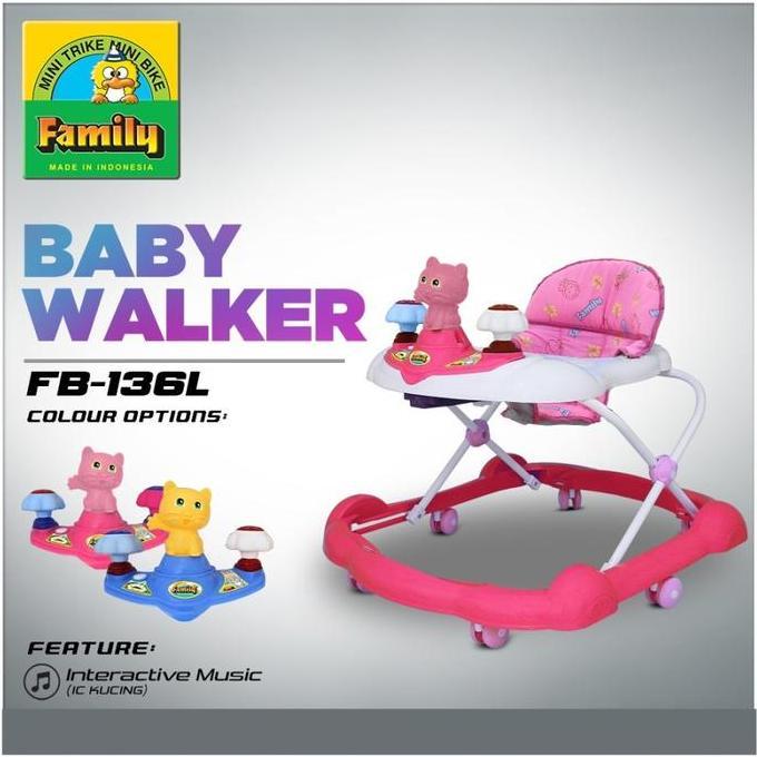 Baby Walker Family 136 L Dengan Musik / Roda Belajar Jalan Bayi