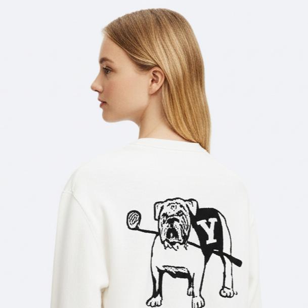 Sweater Crewneck Bulldog Golf - TM White Katun