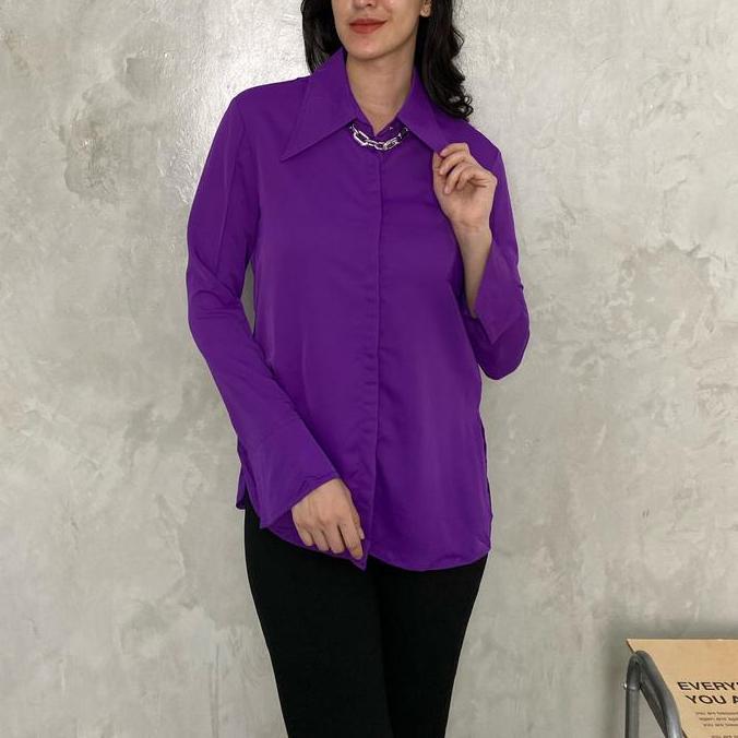 Kemeja Lisa (Premium DearSista) Baju Atasan Blouse Raya Kemeja Silk Premium Wanita Terbaru Blouse Ko