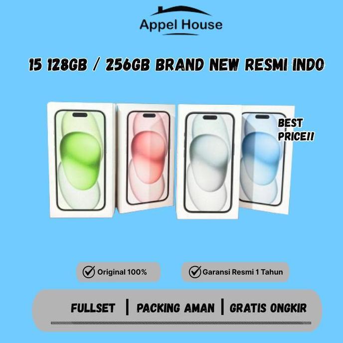 Terlaris [Appelhouse X Josic] Iphone 15 128Gb Garansi Resmi Indo 1 Tahun Ibox Tam Gdn