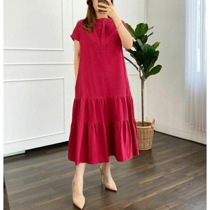 CHRISTMAS DRESS / DRESS NATAL MERAH HIJAU BOTOL CNY IMLEK TERBARU