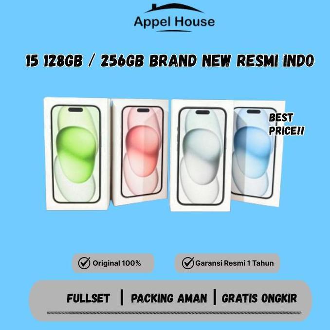Terlaris [Appelhouse X Pergadgetan] Iphone 15 128Gb Garansi Resmi Indo 1 Tahun Ibox Tam Gdn