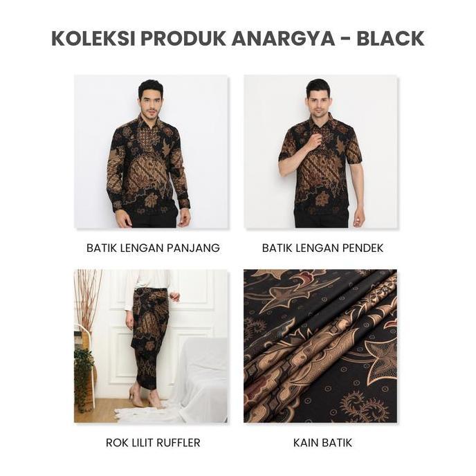 Enzy Batik Kain Batik Anargya - Black