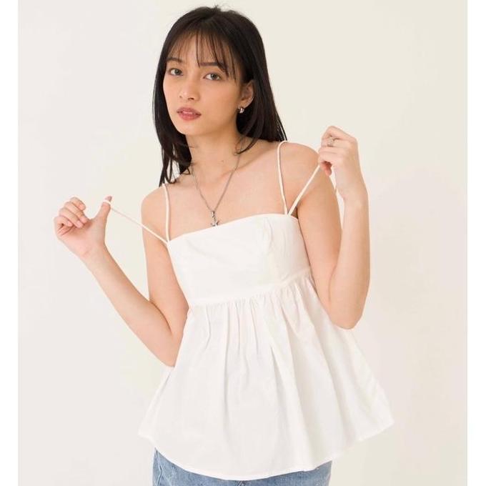 EASE - Aubree Top | Babydoll Casual Tank Top | Baju Wanita Casual Tank Top Katun Panjang | Atasan Ca