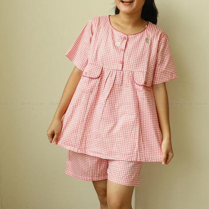 BAJU TIDUR DEWASA SETELAN PENDEK HOTPAN KATUN PREMIUM YUMICO